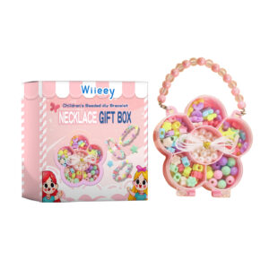 Wiieey DIY Beaded Bracelet and Necklace Jewelry Set for Kids