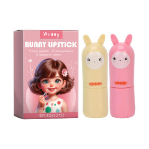 Wiieey Bunny Lipstick Toy for Kids - Easy Clean Lip Gloss & Oil Play Makeup