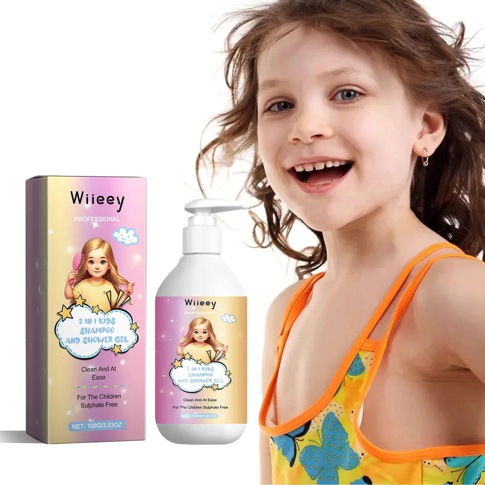 wiieey 2 in 1 kids shampoo shower gel WI HX 004 50