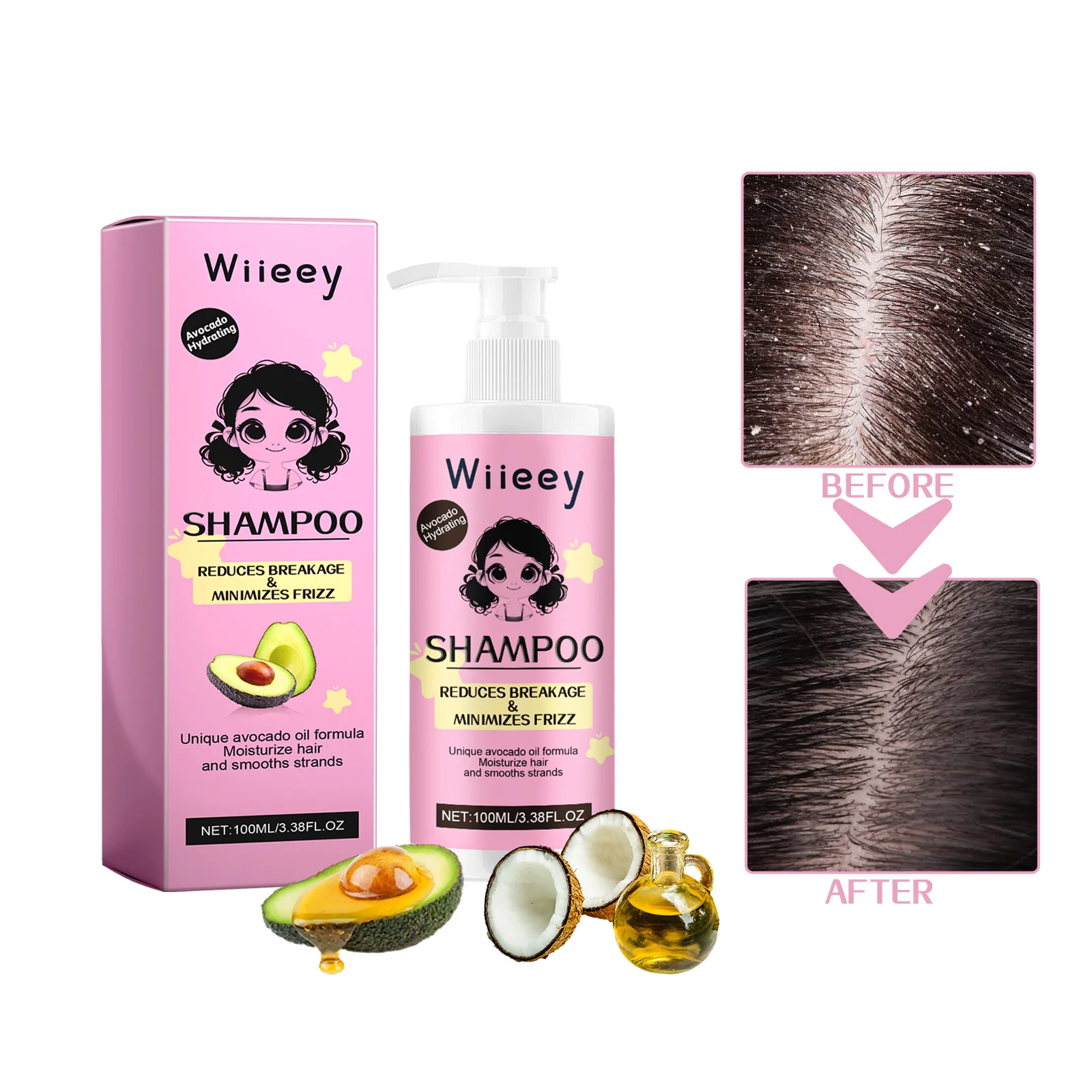 wiieey avocado hair care shampoo WI HX 024 342