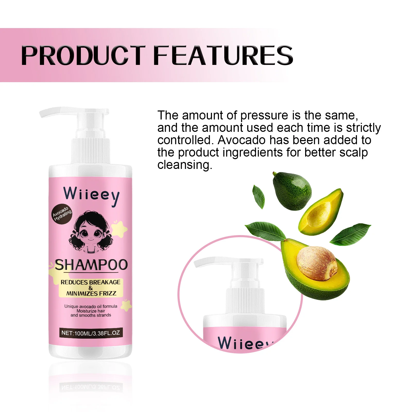 wiieey avocado hair care shampoo WI HX 024 348