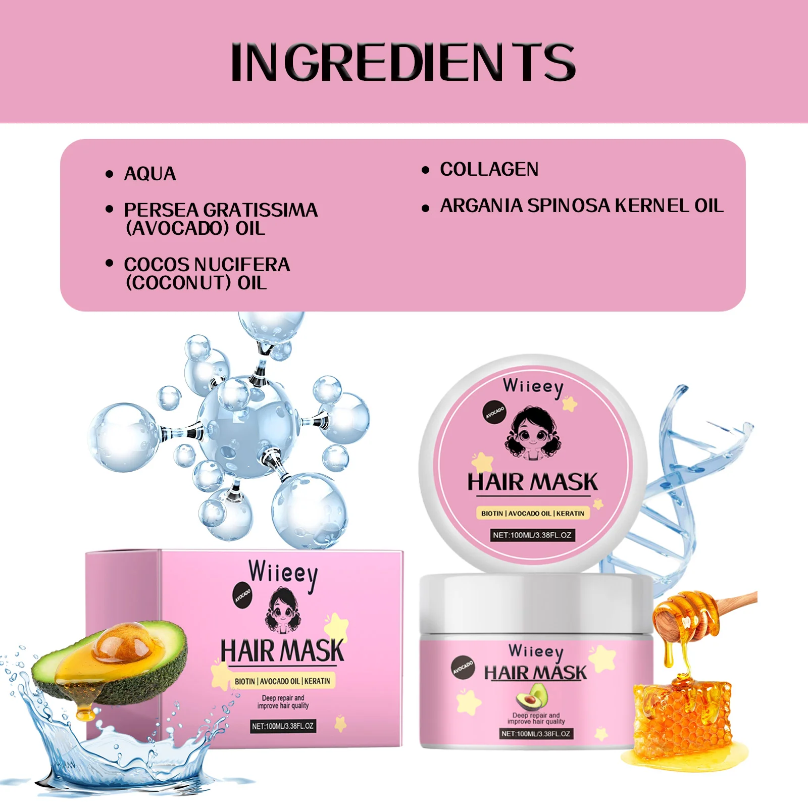 wiieey avocado nourishing hair mask WI HX 025 357