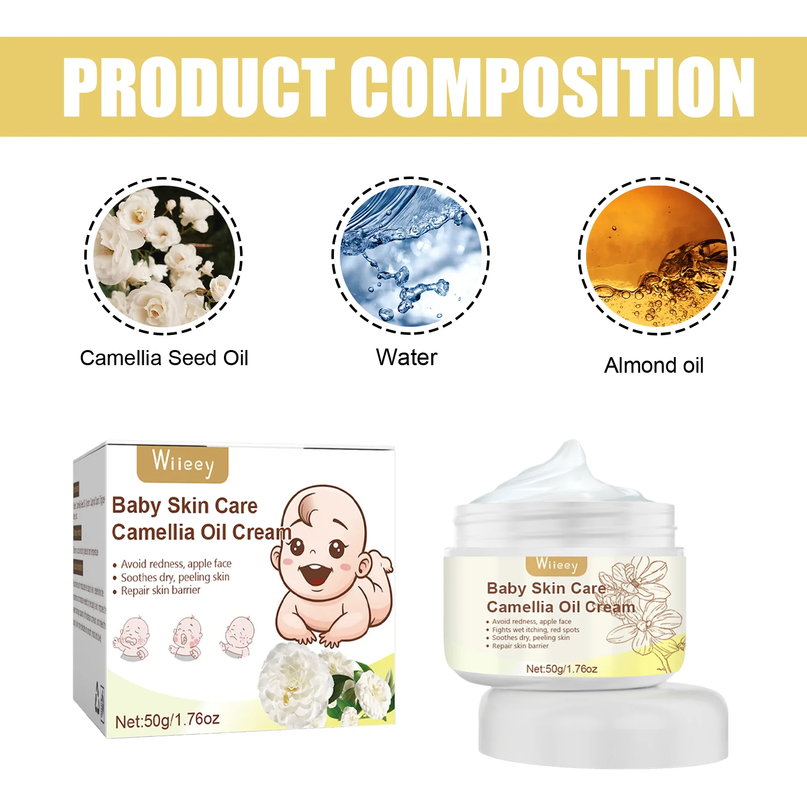 wiieey baby skin care camellia oil cream WI HX 032 453