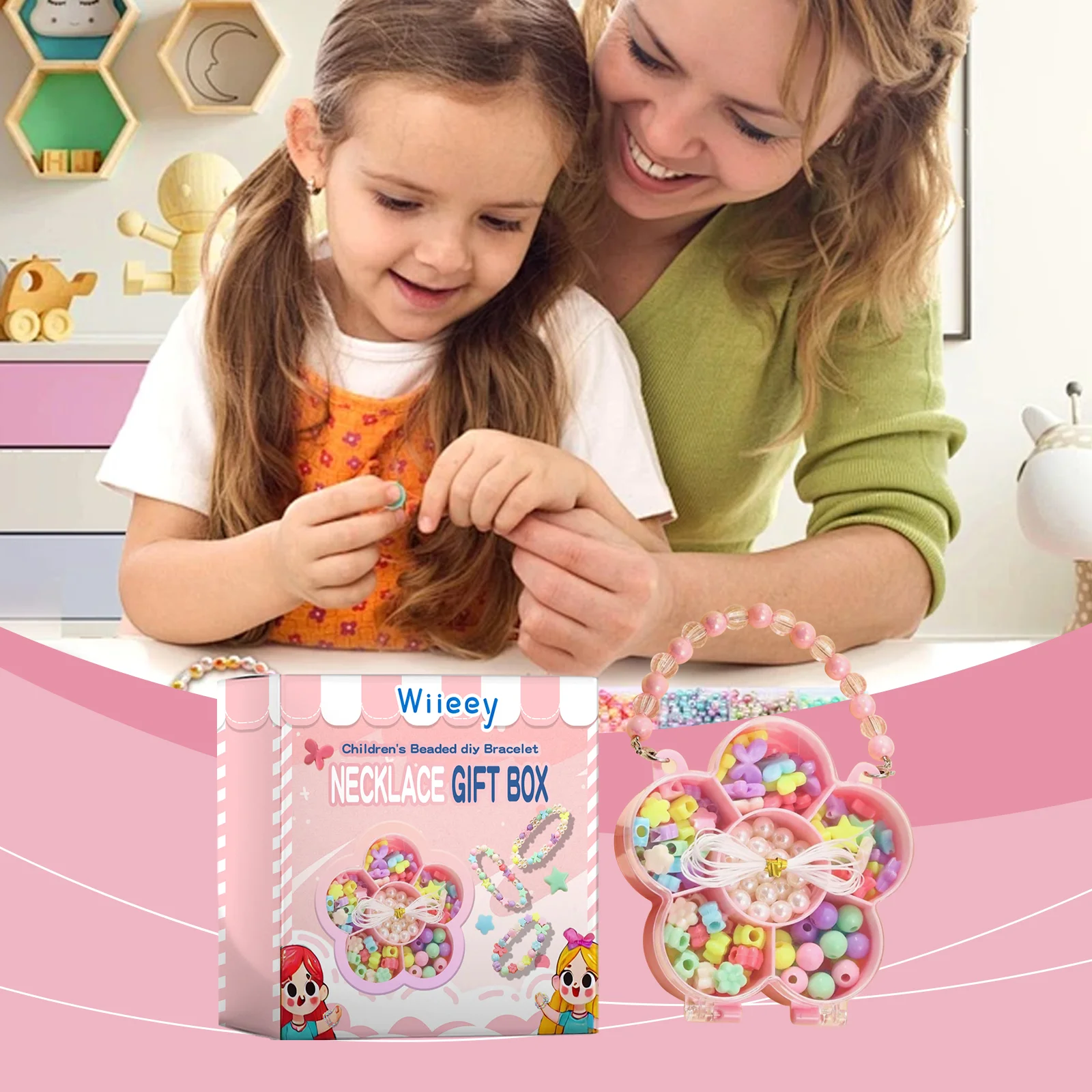 wiieey kids beaded diy jewelry set WI HX 050 704
