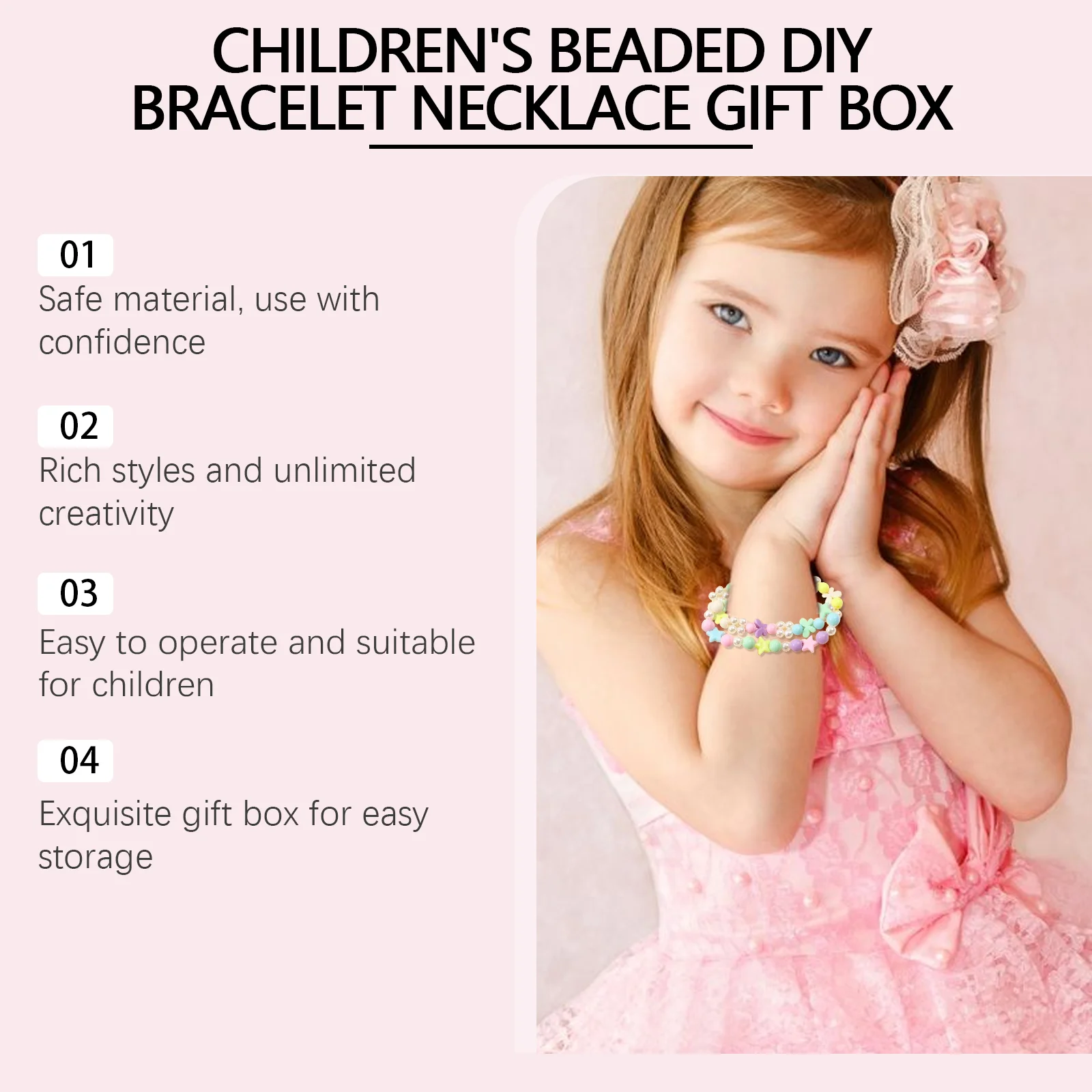 wiieey kids beaded diy jewelry set WI HX 050 709