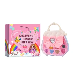 Wiieey Kids Makeup Gift Set - Pretend Play Lipstick & Eyeshadow for Girls