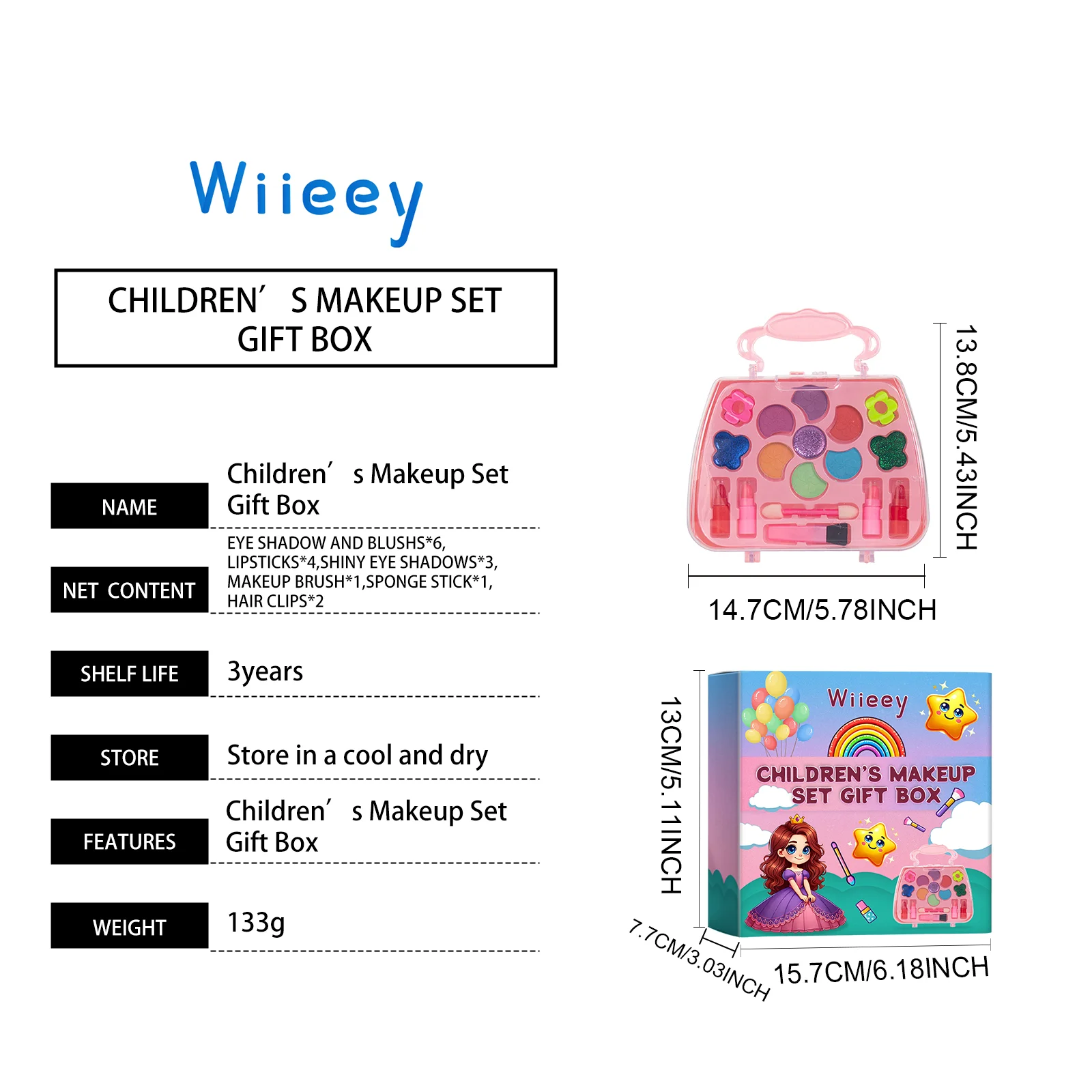 wiieey kids makeup set gift box WI HX 048 666