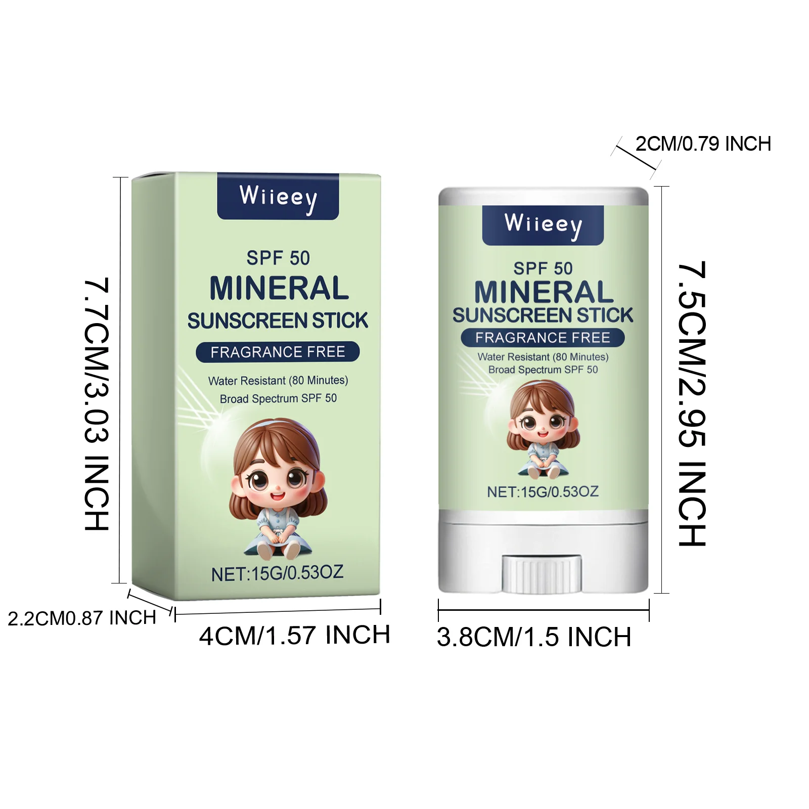 wiieey mineral sunscreen stick children WI HX 030 424