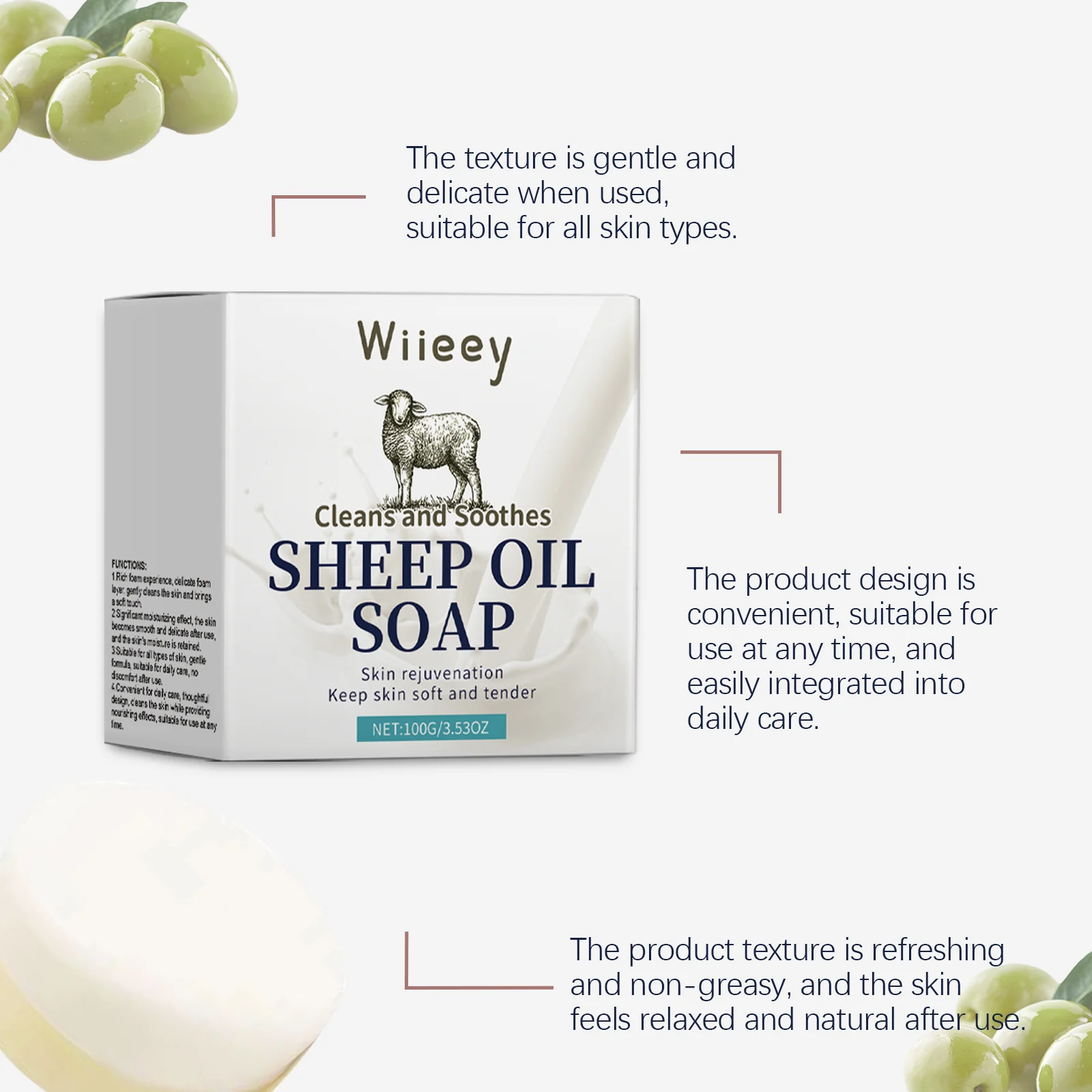wiieey suet moisturizing soap WI HX 001 10