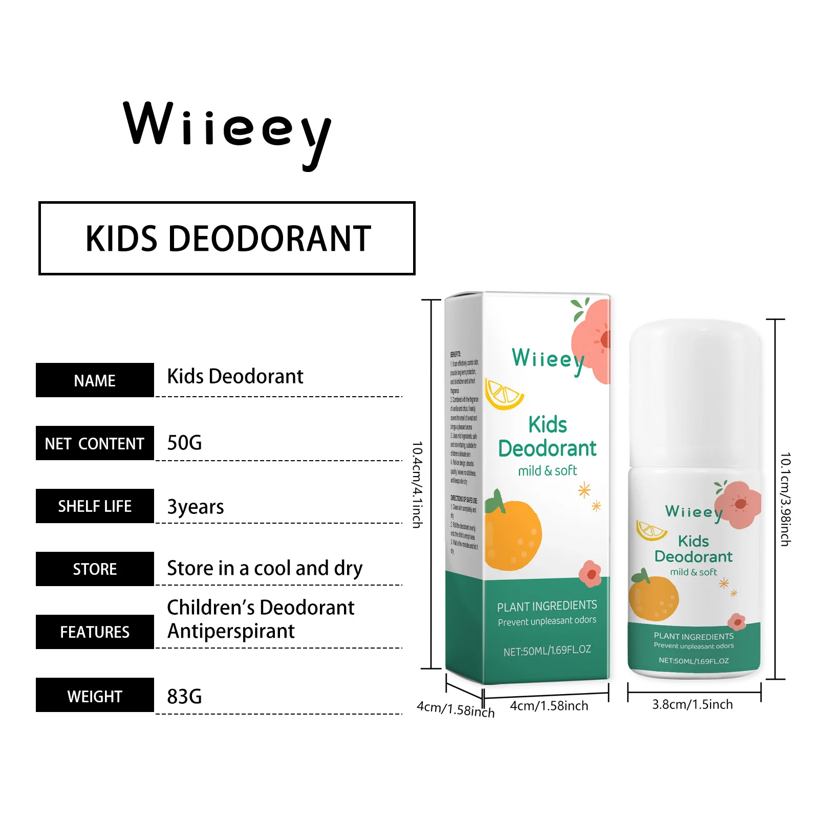 wiieey vanilla citrus kids roll on fragrance WI HX 010 143