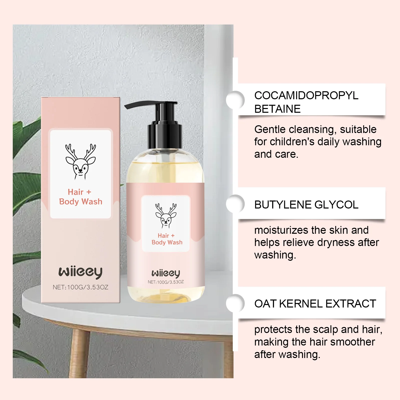 wiieey 2 in 1 children shampoo body wash WI HX 088 1145