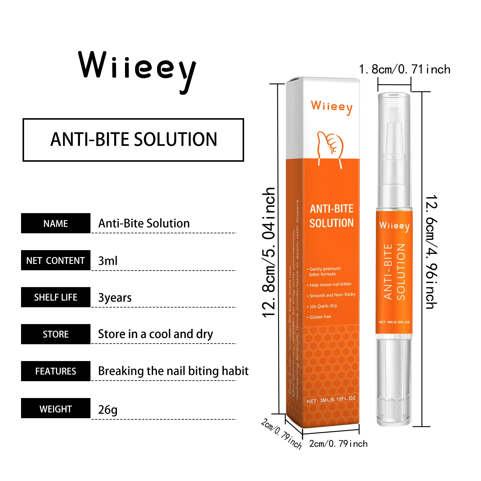 wiieey anti nail biting bitter pen children WI HX 084 1096