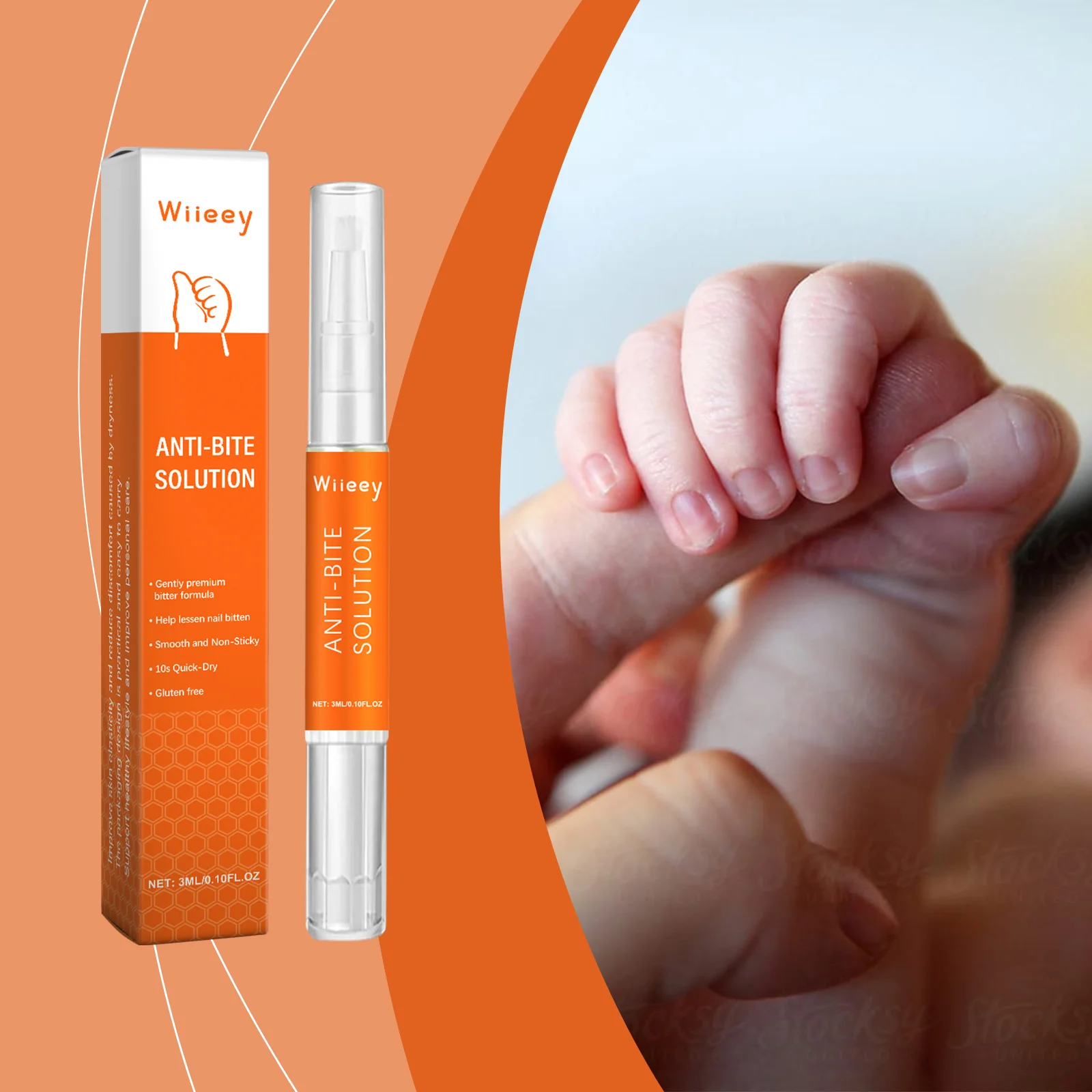 wiieey anti nail biting bitter pen children WI HX 084 1097