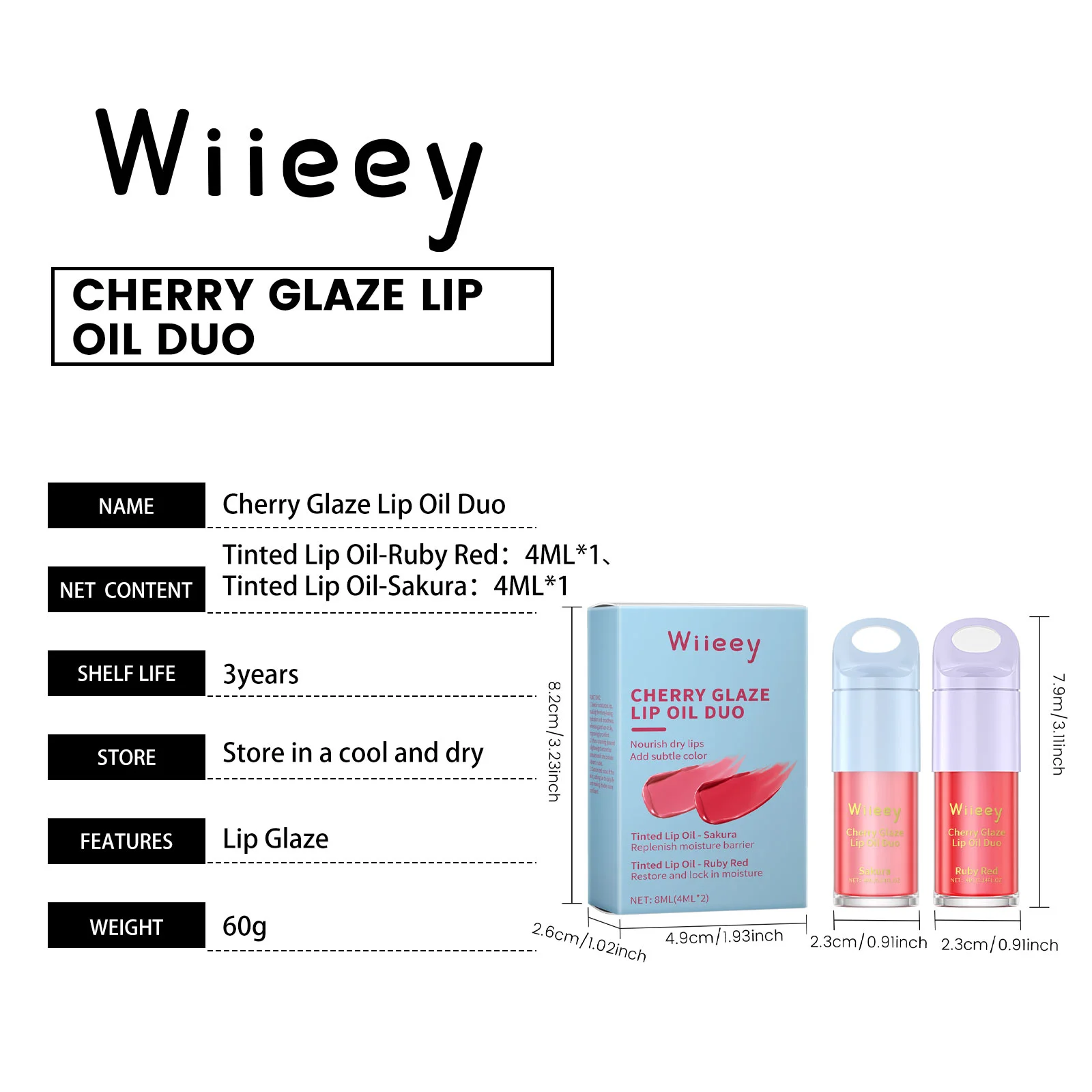wiieey children moisturizing color lip glaze set WI HX 064 864