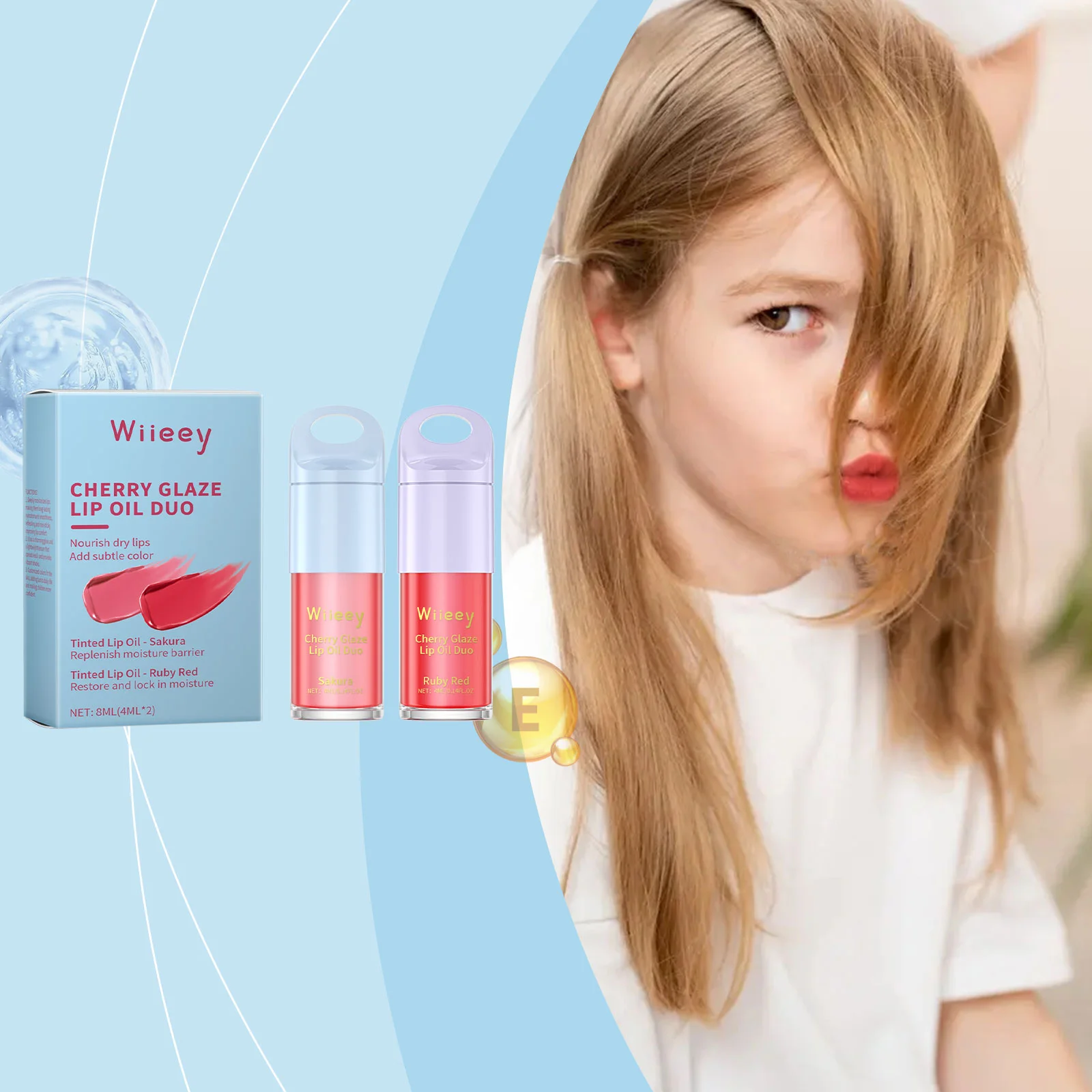 wiieey children moisturizing color lip glaze set WI HX 064 865