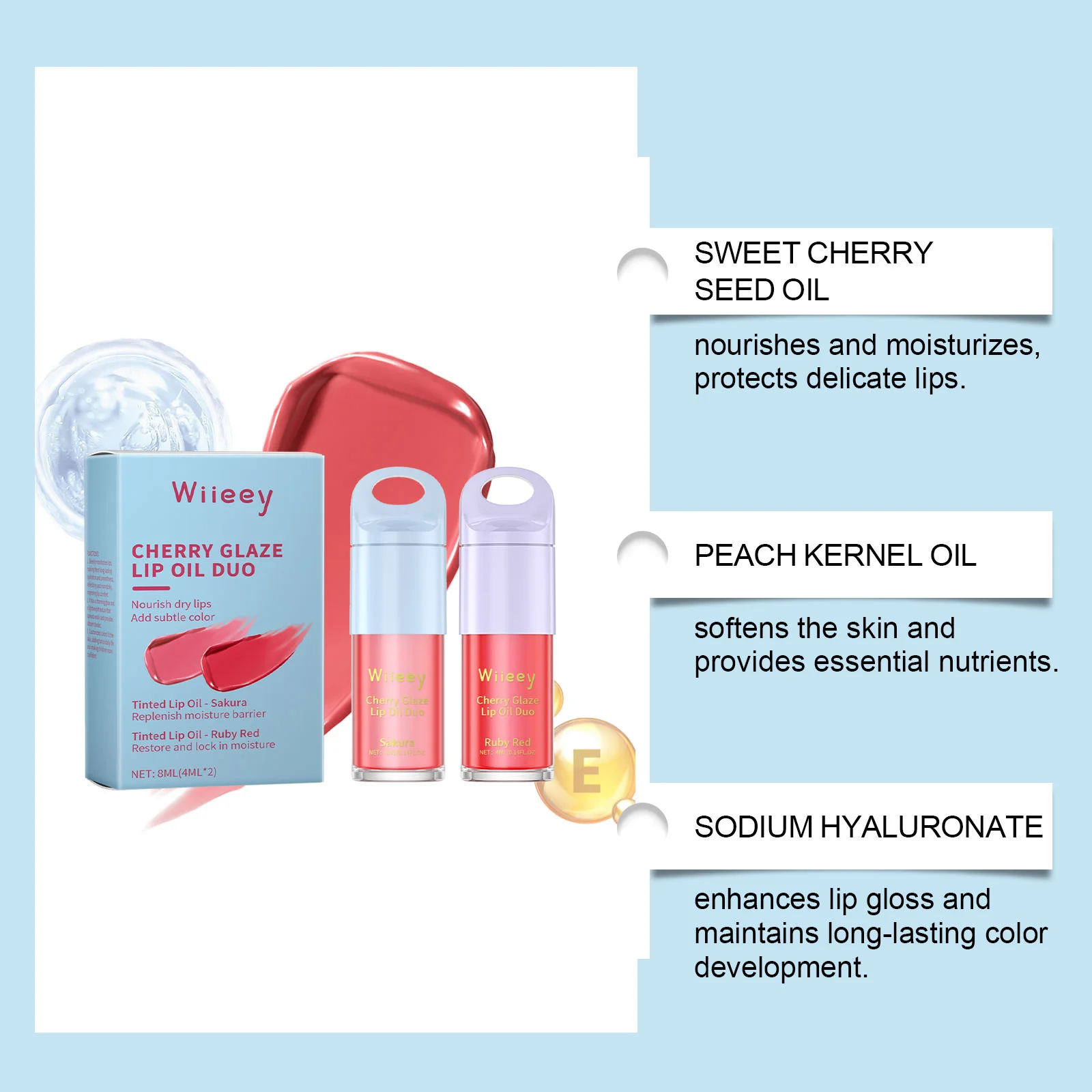 wiieey children moisturizing color lip glaze set WI HX 064 866