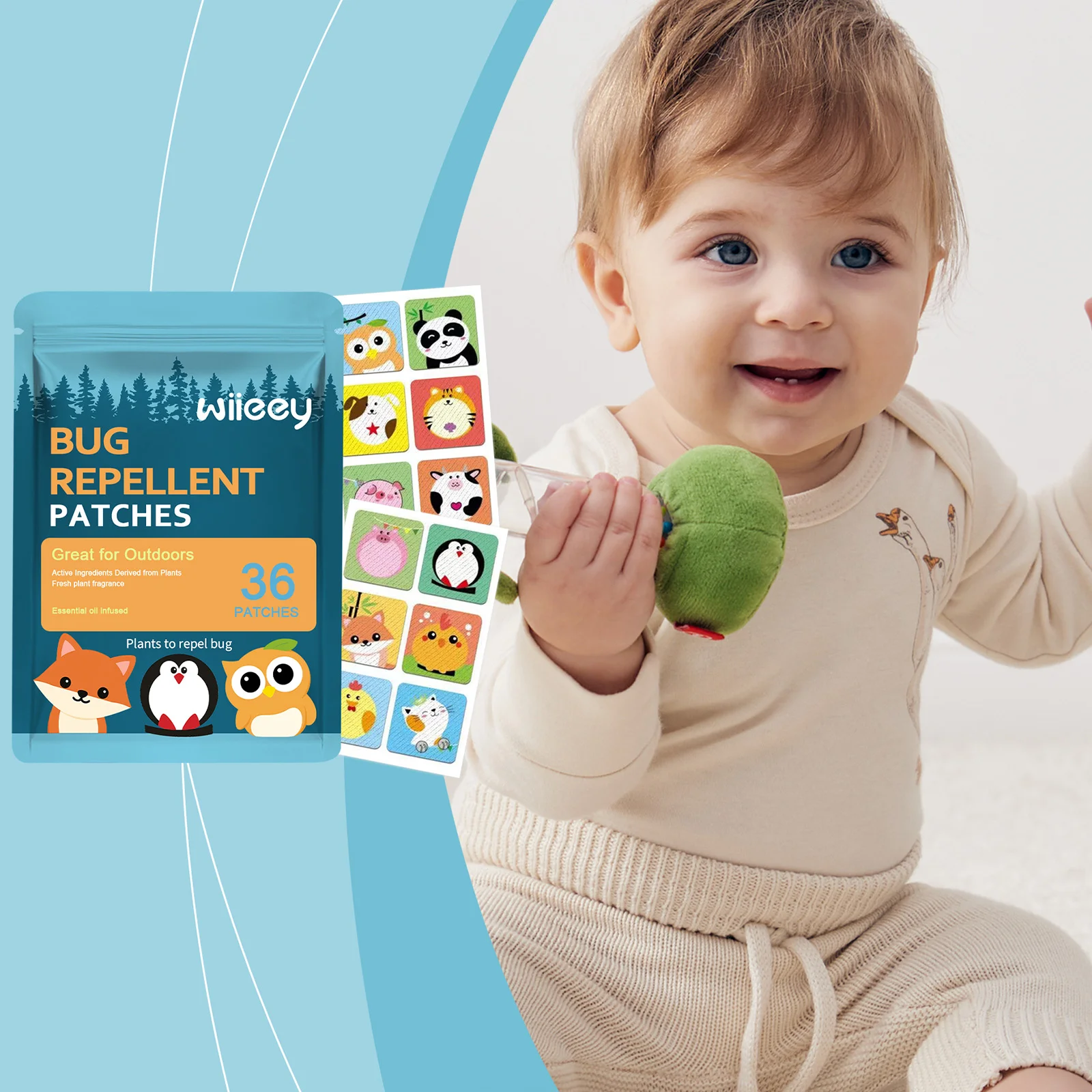 wiieey children mosquito repellent patches WI HX 090 1170
