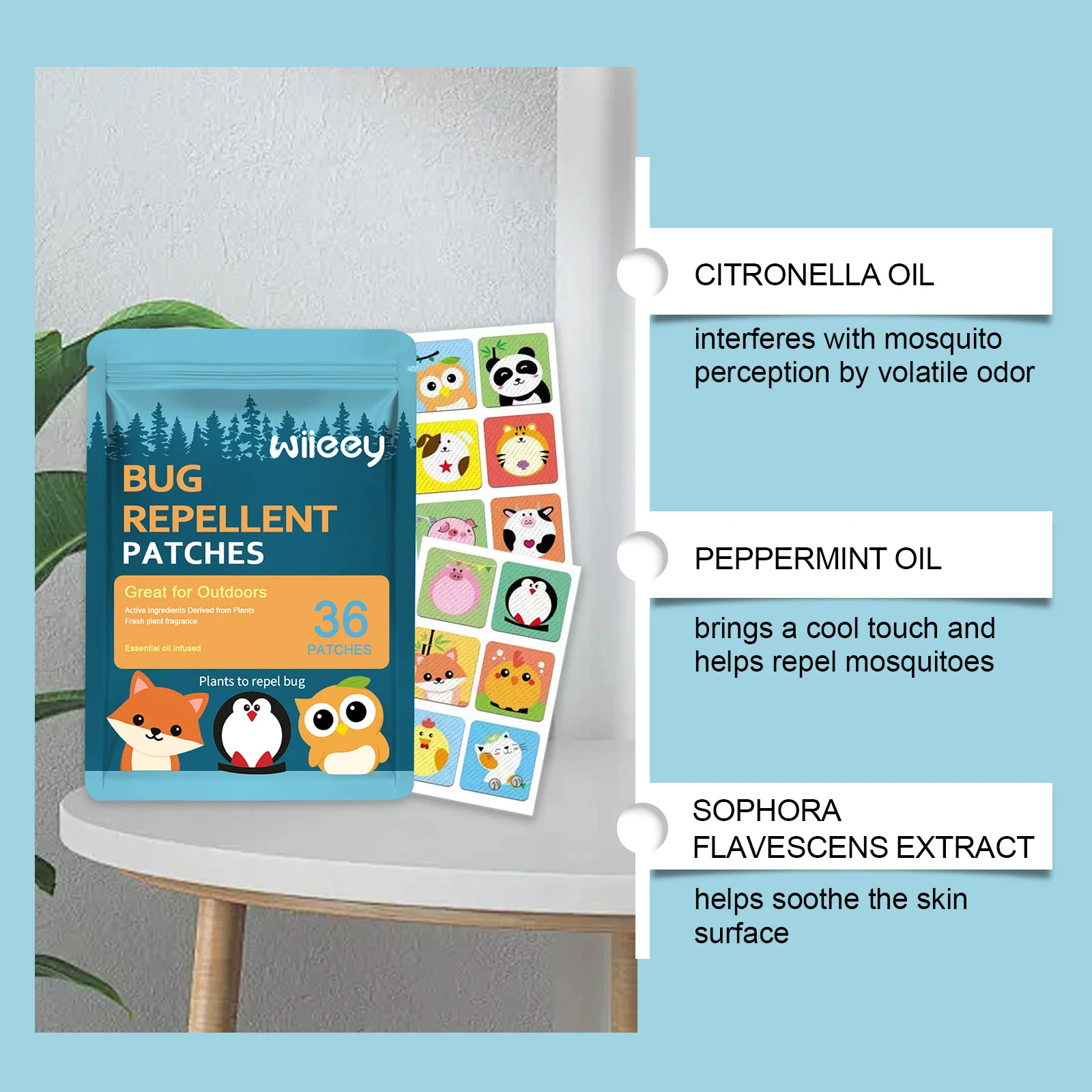 wiieey children mosquito repellent patches WI HX 090 1173