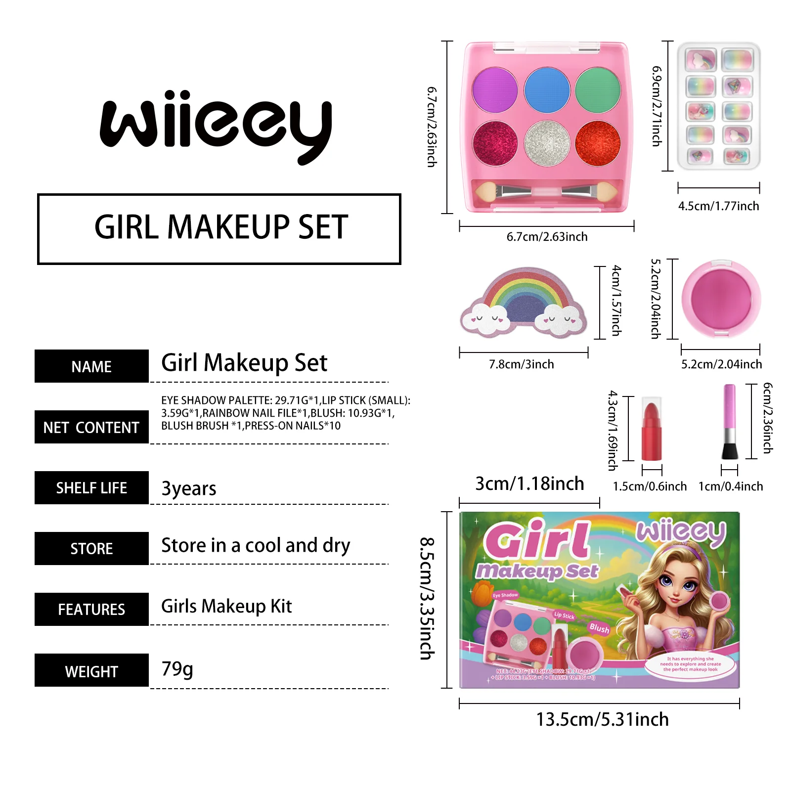 wiieey children non irritating makeup set WI HX 099 1276