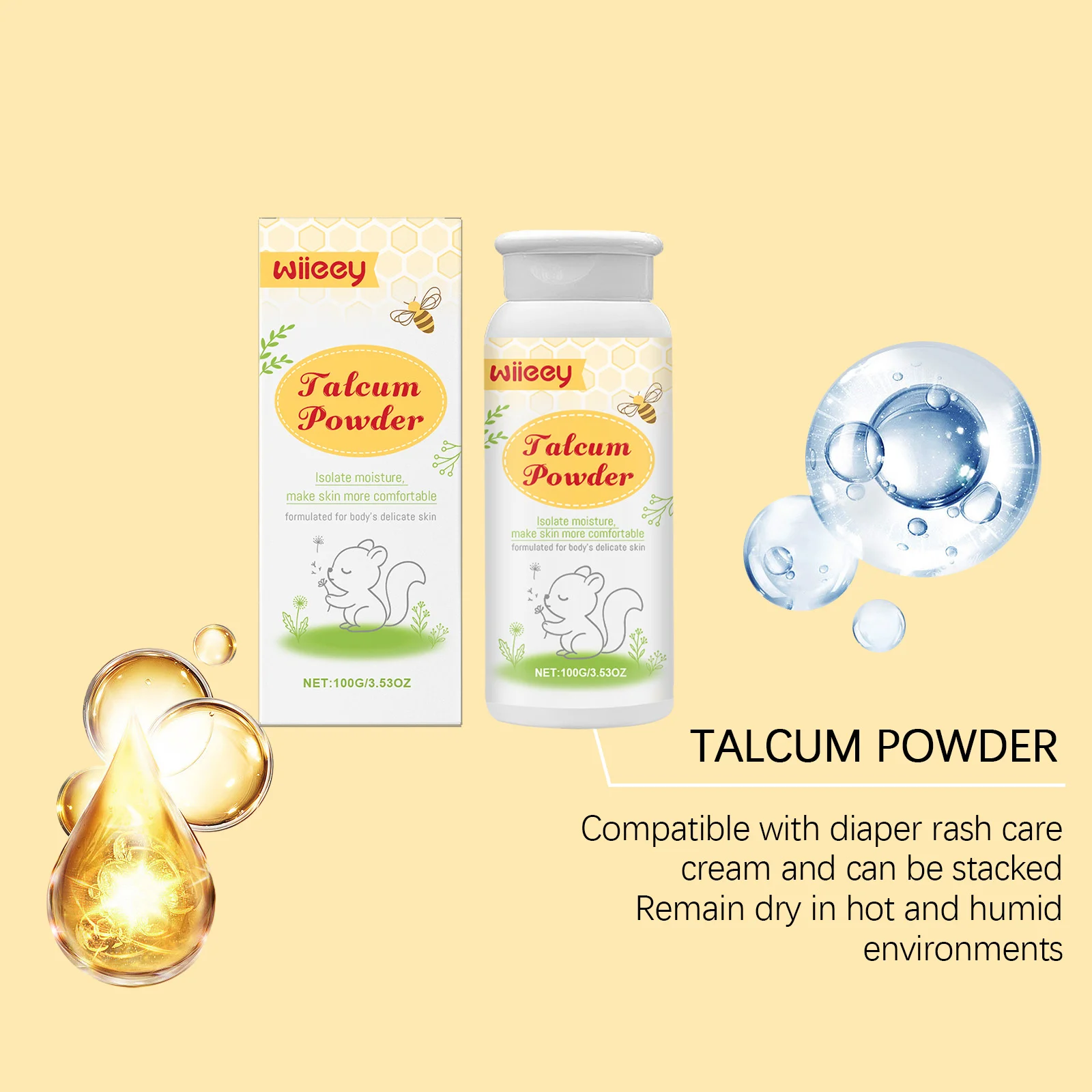 wiieey infant talcum powder summer WI HX 094 1209