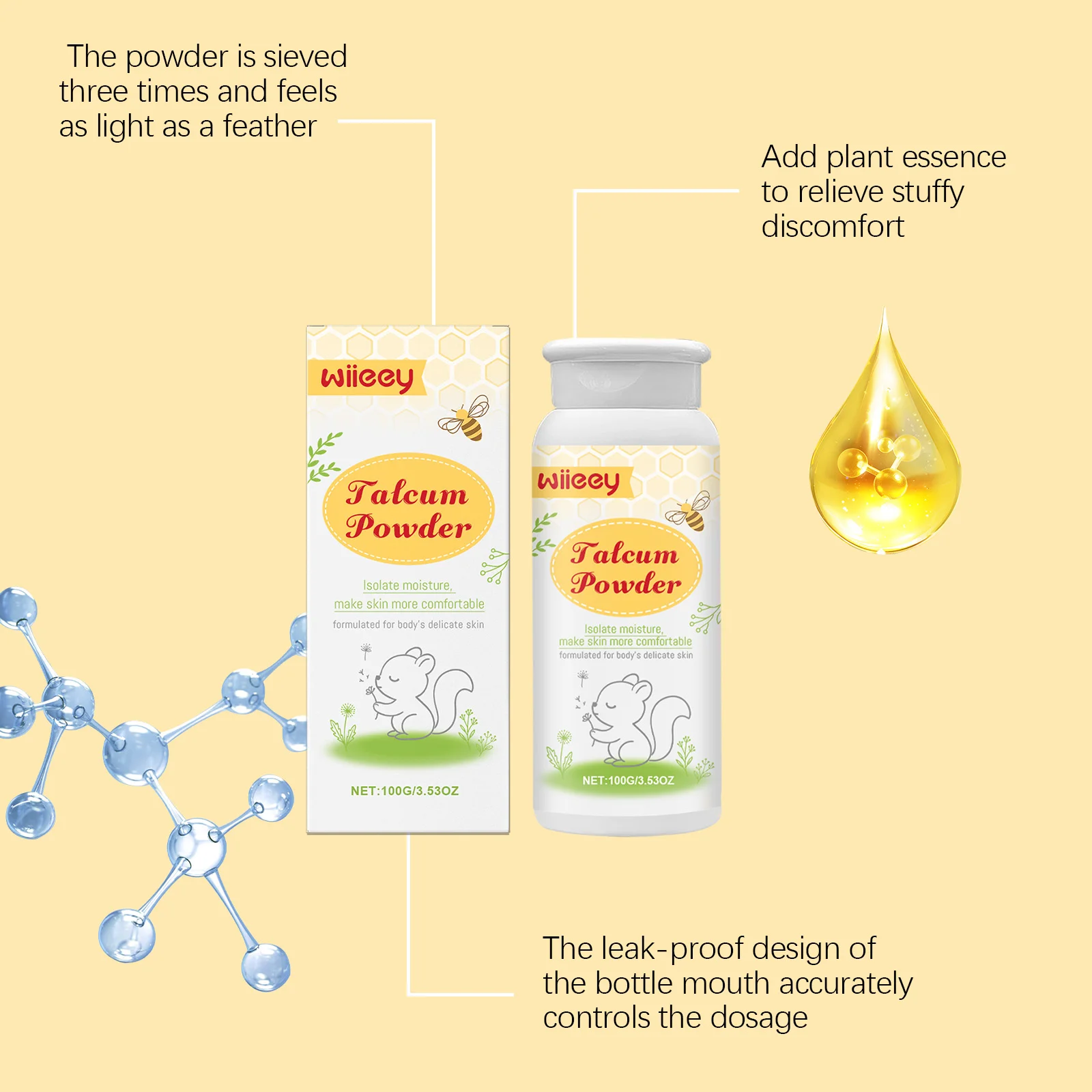 wiieey infant talcum powder summer WI HX 094 1212