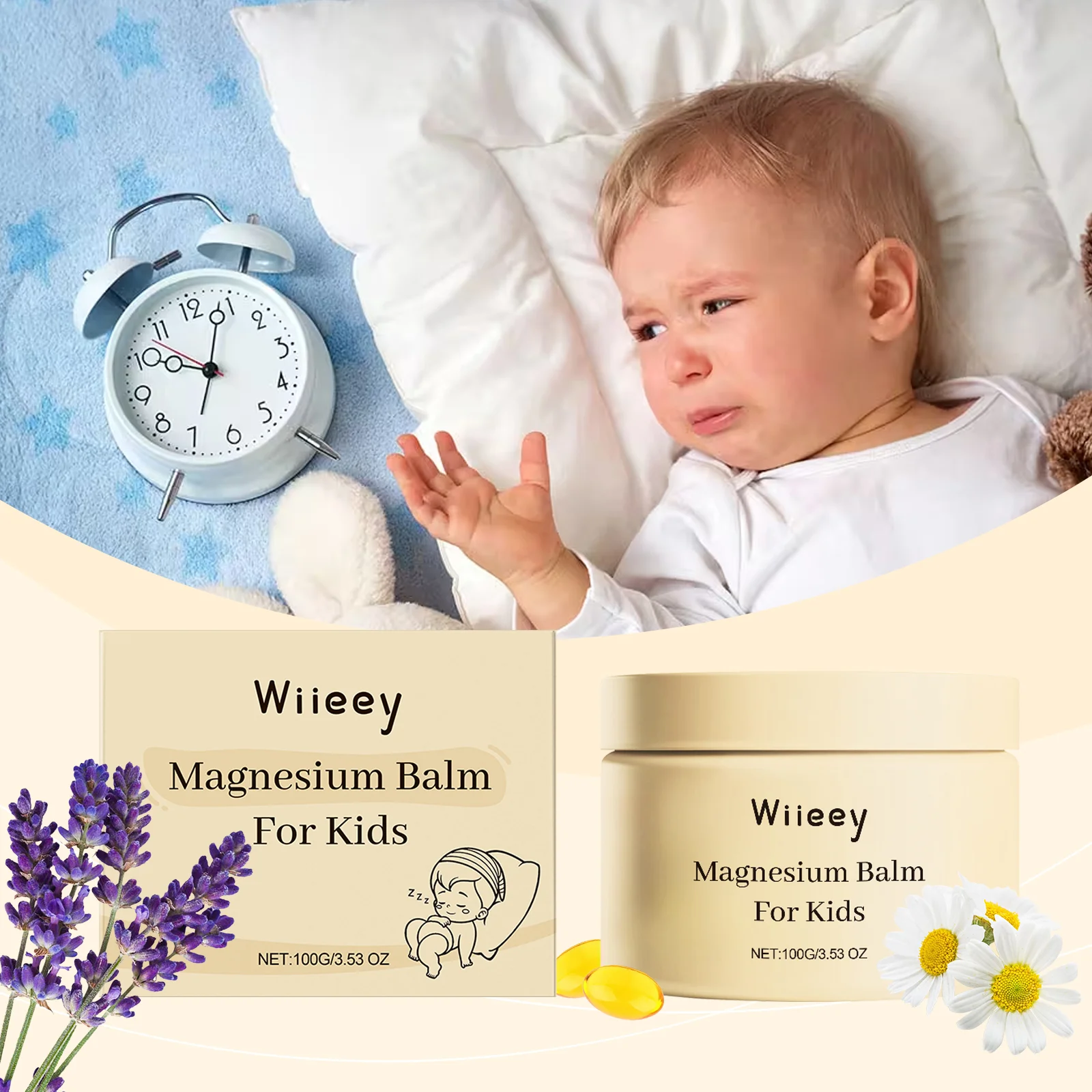 wiieey kids magnesium bedtime soothing cream WI HX 065 878