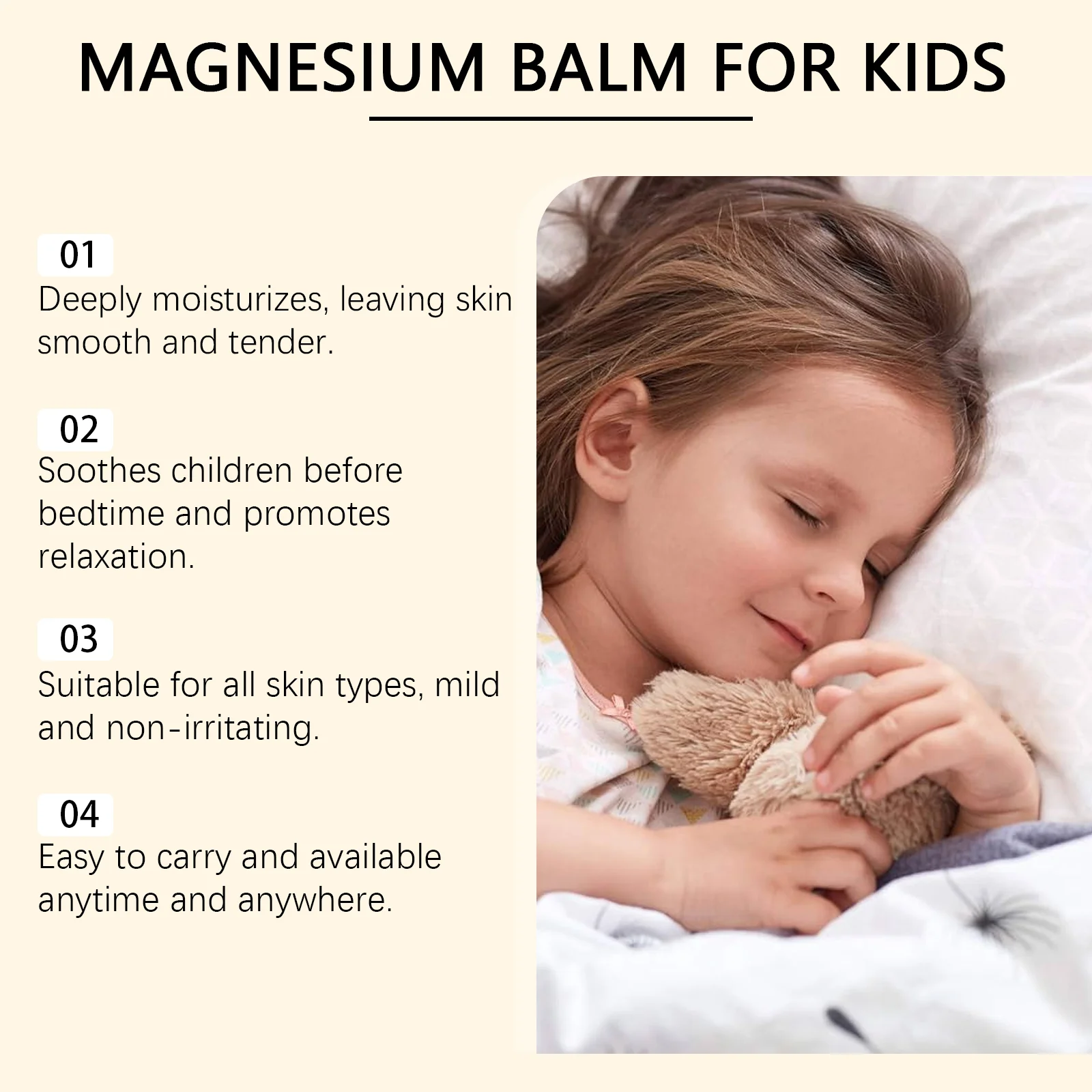 wiieey kids magnesium bedtime soothing cream WI HX 065 882